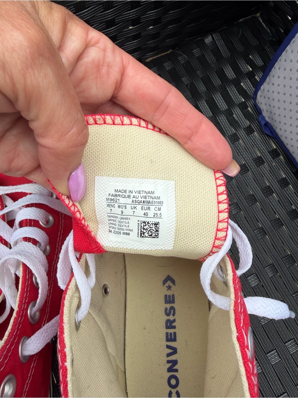 Red High-Top Converse Sneakers - Picture 7 of 7